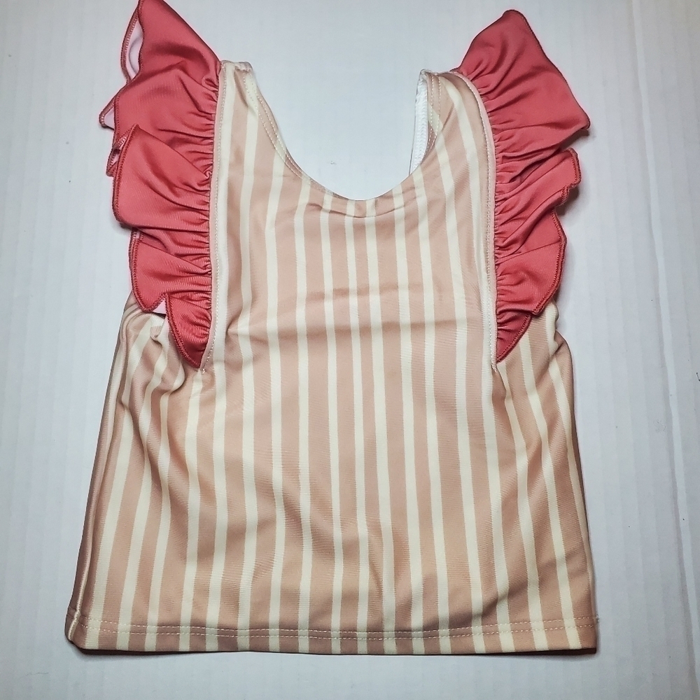 Pehr Organic Baby Swim Top Ruffle Sleeve Sz 6-12 months